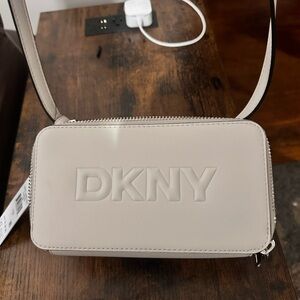 DKNY soft-White leather Carter Camera Bag